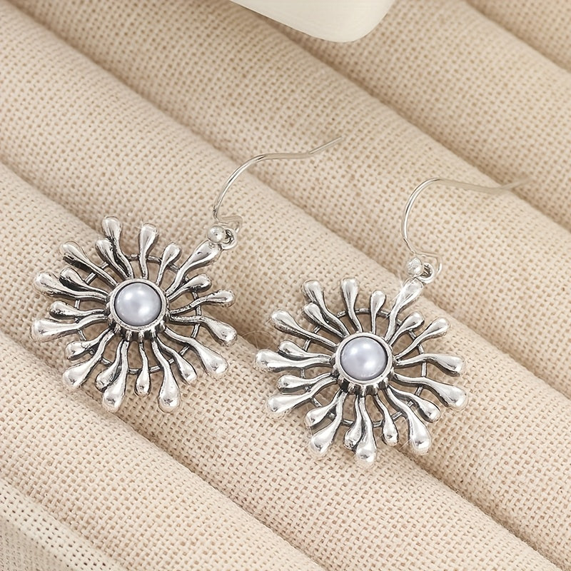PENDIENTES ELEGANTE BOHEMIO SOLEIL RAYONNANT PERLA GOTA