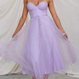 Modern-day Princess Chiffon Suspenders Party Maxi Dress