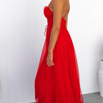 Modern-day Princess Chiffon Suspenders Party Maxi Dress