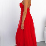 Modern-day Princess Chiffon Suspenders Party Maxi Dress