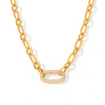 CONJUNTO PAVÉ IMPOSANT CADENA MAILLON JOYAS | ORO