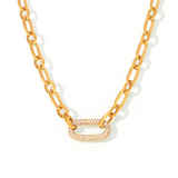 CONJUNTO PAVÉ IMPOSANT CADENA MAILLON JOYAS | ORO