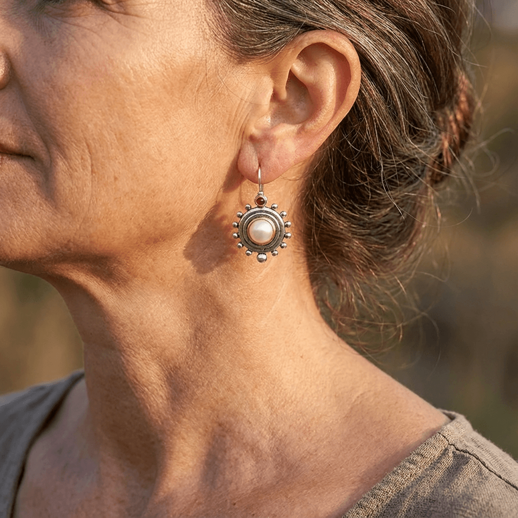 PENDIENTES VINTAGE PERLA IMPOSANT CLOU OREILLE