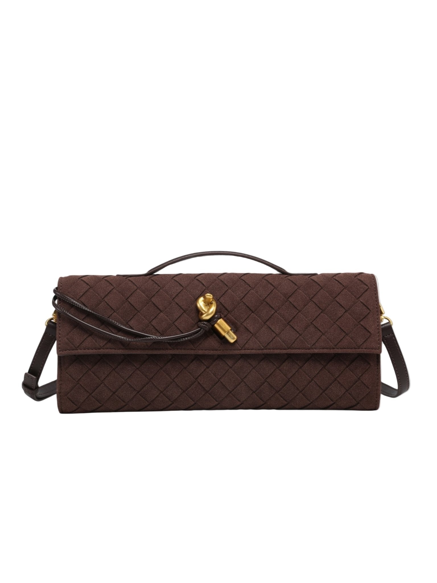 CLUTCH TRENZADO DE ANTE DE LUJO - VALERINA MARBELLA