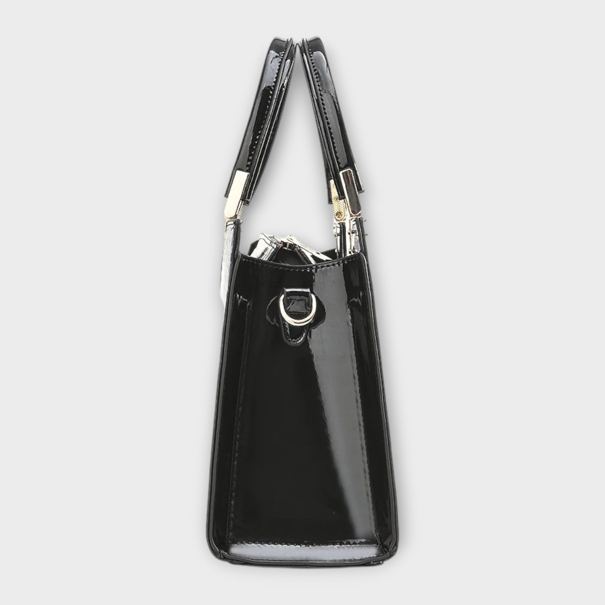 BOLSO DE MANO CON EFECTO COCODRILO BRILLANTE - VALERINA MARBELLA