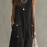 Sophisticated Sleeveless Utility Midi Dress