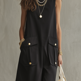 Sophisticated Sleeveless Utility Midi Dress