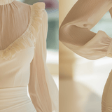 VESTIDO MINI ELEGANTE CON CUELLO ALTO - VALERINA MARBELLA