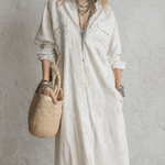 Casual Striped Shirt Dress