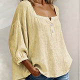 BLUSA SENCILLA CON CUELLO CUADRADO - VALERINA MARBELLA