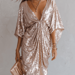 VESTIDO DE LENTEJUELAS EN ORO ROSA - VALERINA MARBELLA