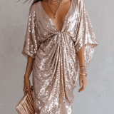 VESTIDO DE LENTEJUELAS EN ORO ROSA - VALERINA MARBELLA