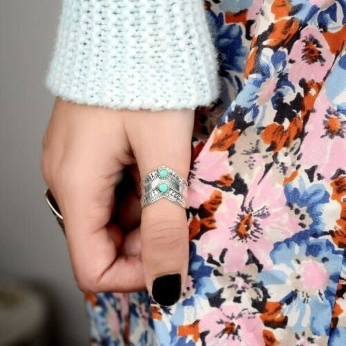 ANILLO VINTAGE BOHEMIO TURQUESA IMPOSANT SORTIJA