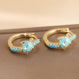 PENDIENTES TURQUESA TORTUE CLOU OREILLE