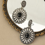 PENDIENTES VINTAGE BOHEMIO TURQUESA REDONDO MOTIVO