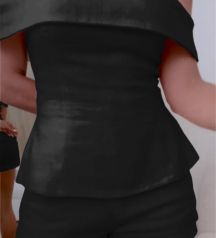 CONJUNTO DE DOS PIEZAS DE ALGODÓN Y LINO BLANCO