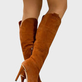 BOTA DE CUERO ELEGANTE FEMENINA