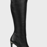 BOTA DE CUERO ELEGANTE FEMENINA