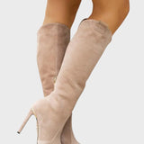 BOTA DE CUERO ELEGANTE FEMENINA