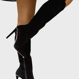 BOTA DE CUERO ELEGANTE FEMENINA