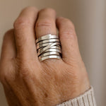 ANILLO VINTAGE ÉPAIS RANG PLATA