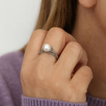 ANILLO VINTAGE PLATA PERLA