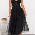 Modern-day Princess Chiffon Suspenders Party Maxi Dress