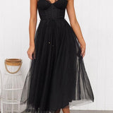 Modern-day Princess Chiffon Suspenders Party Maxi Dress