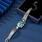 PULSERA VINTAGE TURQUESA ACCENT VINTAGE PLATA