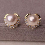 CLOU OREILLE VINTAGE PERLA PENDIENTES ORO