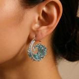 BOUCLES D'OREILLES ARGENTÉE