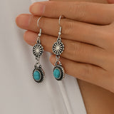 CONJUNTO BOHEMIO TURQUESA & PLATA FLORAL COLLAR Y PULSERA