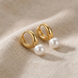 PENDIENTES UNIQUE DORADO PERLA