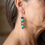 PENDIENTES VINTAGE NATUREL TURQUESA PIERRE GOTA