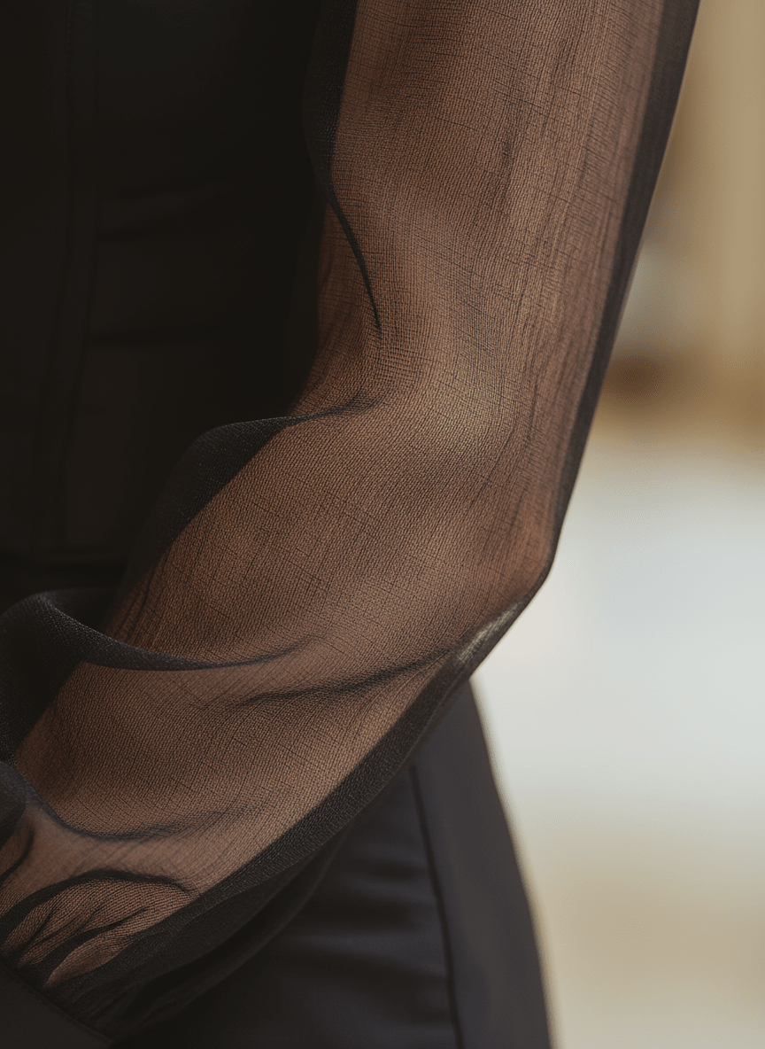 VESTIDO MINI NEGRO AJUSTADO CON PANEL DE MESH - VALERINA MARBELLA