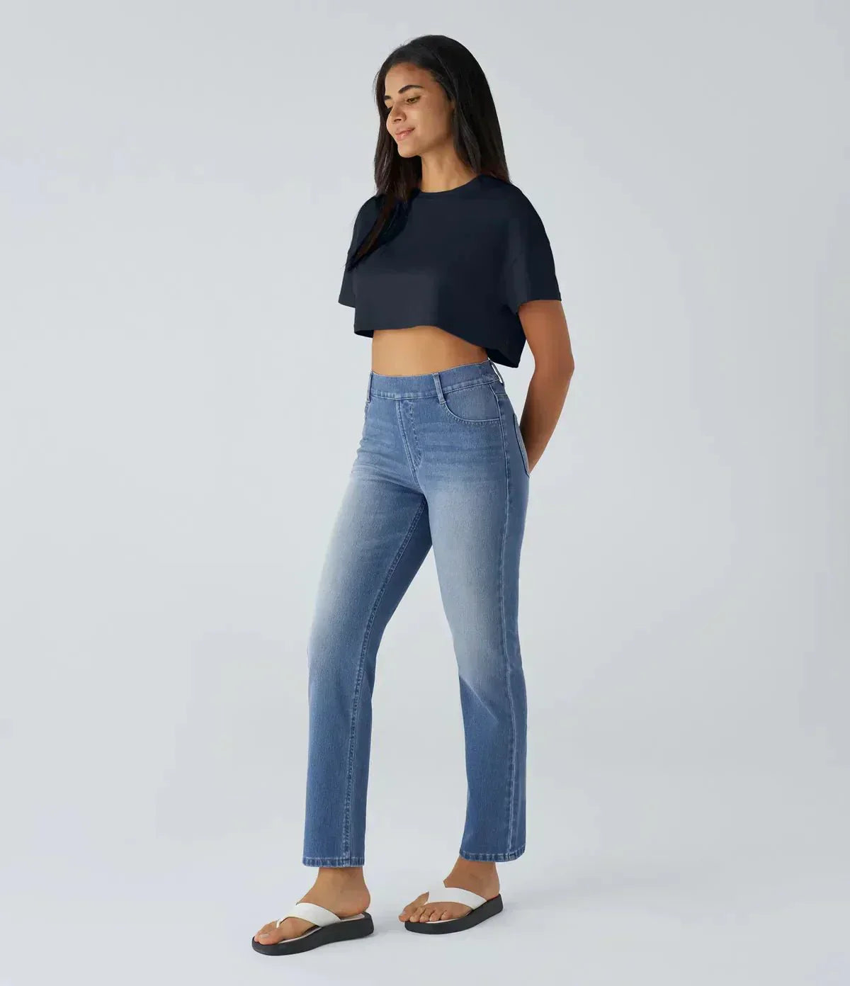 PANTALONES ELÁSTICOS Y CÓMODOS DE CINTURA ALTA