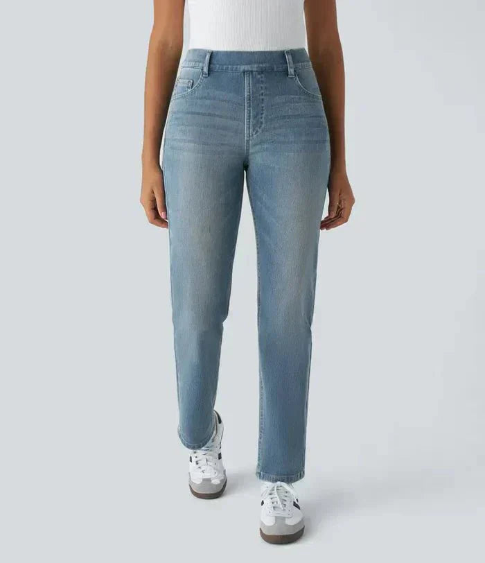 PANTALONES ELÁSTICOS Y CÓMODOS DE CINTURA ALTA