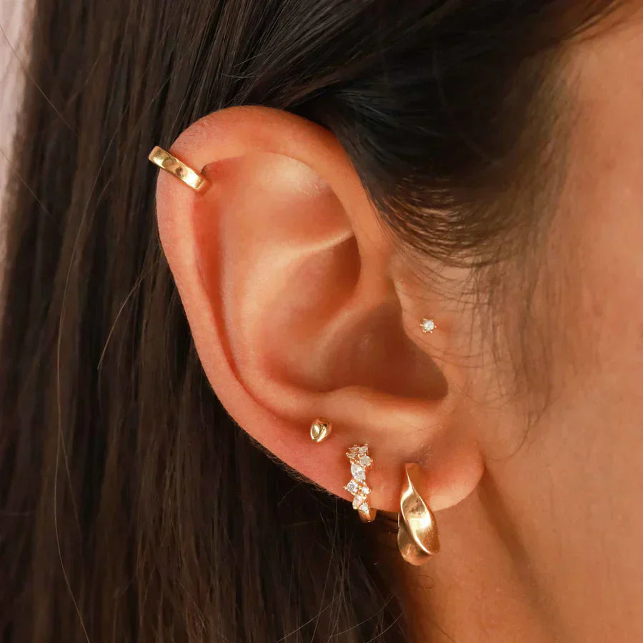 CRÉOLES MINI CRISTAL RACIMO | ORO