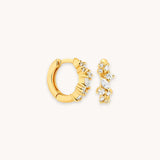 CRÉOLES MINI CRISTAL RACIMO | ORO