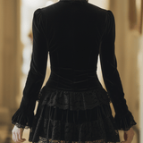 VESTIDO CORTO BODYCON DE TERCIOPELO - VALERINA MARBELLA