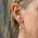PENDIENTES VINTAGE CUIVRE TURQUESA ROMAIN ART GOTA
