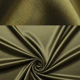 VESTIDO MINI DE SATÉN VERDE OLIVA CON ESCOTE EN V - VALERINA MARBELLA