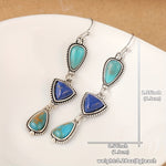 PENDIENTES FAIT MAIN SINTÉTICO LAPIS-LAZULI TURQUESA COLGANTE