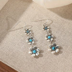 PENDIENTES BOHEMIO PÉTALO EN FORME DE TURQUESA GOTA