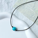 COLLAR BOHEMIO TURQUESA PIERRE PERLA RÉGLABLE