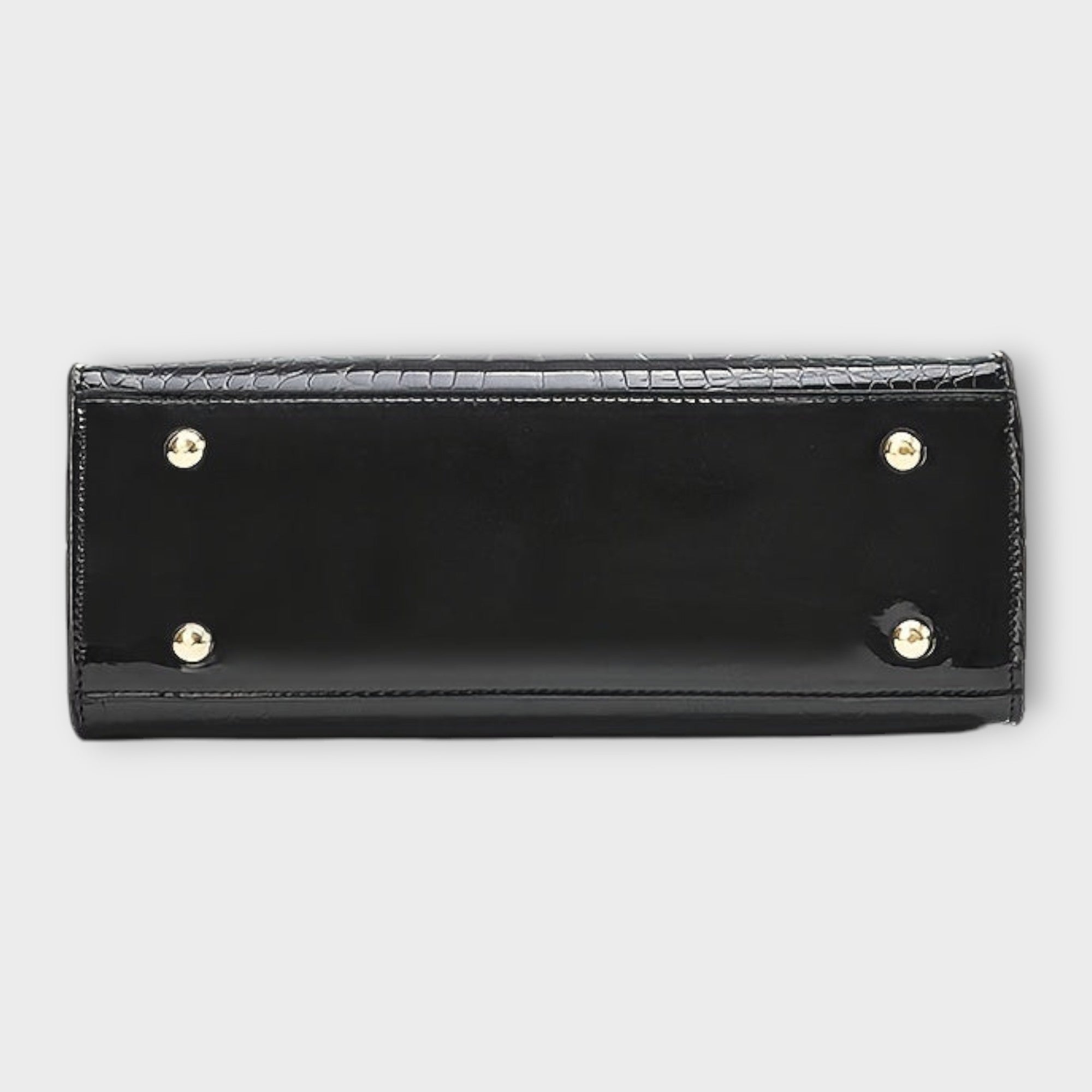 BOLSO DE MANO CON EFECTO COCODRILO BRILLANTE - VALERINA MARBELLA