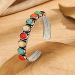 PULSERA VINTAGE STYLE MULTI-PIERRES TURQUESA MANCHETTE