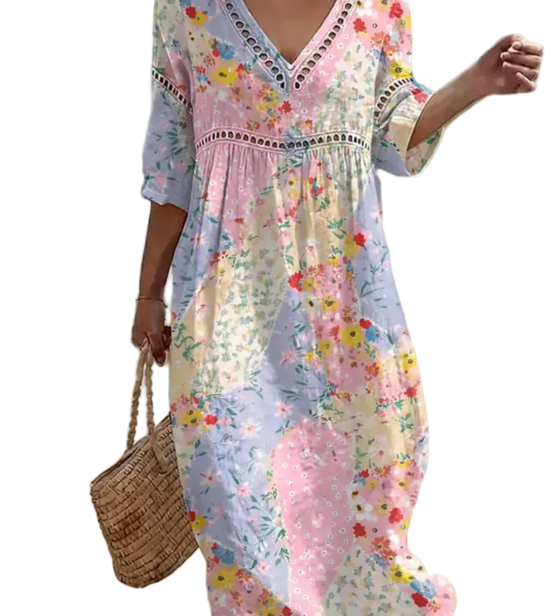 Clara Waverly™ | Floral Patchwork Dress