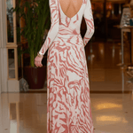 VESTIDO MAXI DE MESH CON ESTAMPADO DE CEBRA - VALERINA MARBELLA