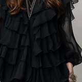 Bohemian Style Multi Layered Ruffle Top